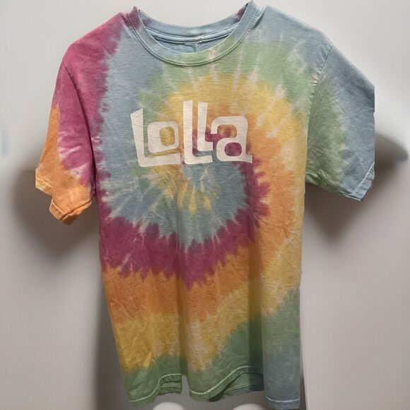 Ariana Grande Other - Lollapalooza 2019 Tie-Dyed Fest Lineup Shirt Med Large EUC Kacey Gambino Ariana